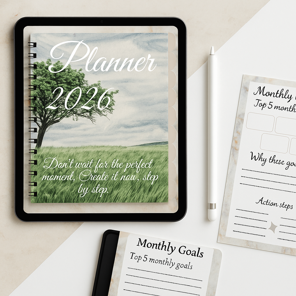 2026 PLANNER – Complete Monthly Calendar & Goal-Setting System